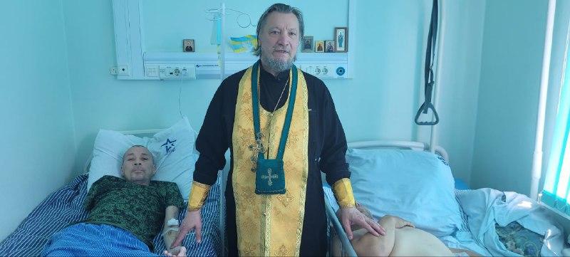 Насельник обители посетил военный госпиталь им. Бурденко